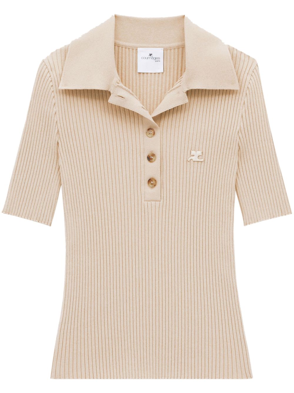 POLO MC SIGNATURE BEIGE CANALE BOTONES