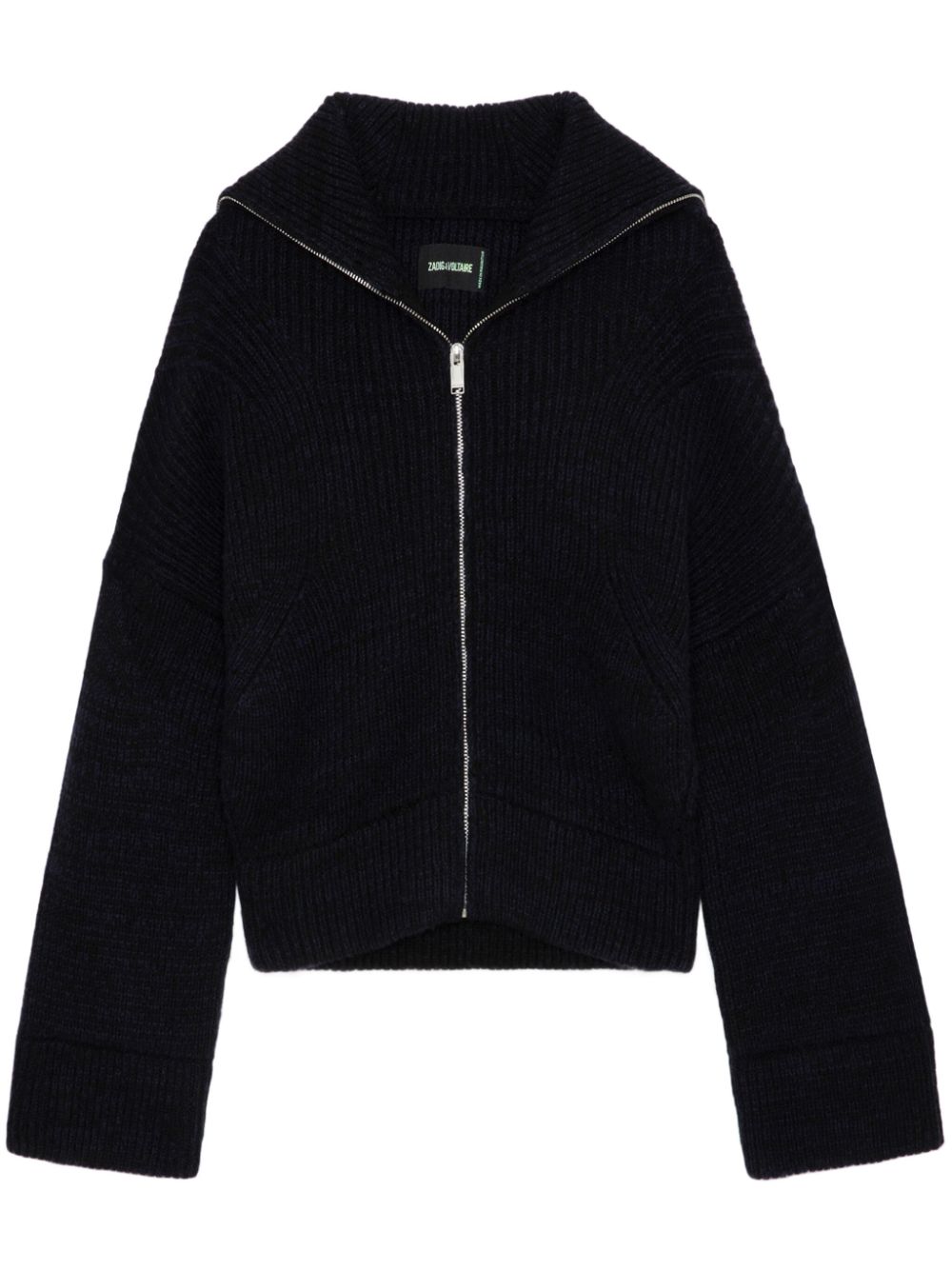 CARDIGAN ATTILA MARINO ZIP CUELLO CISNE