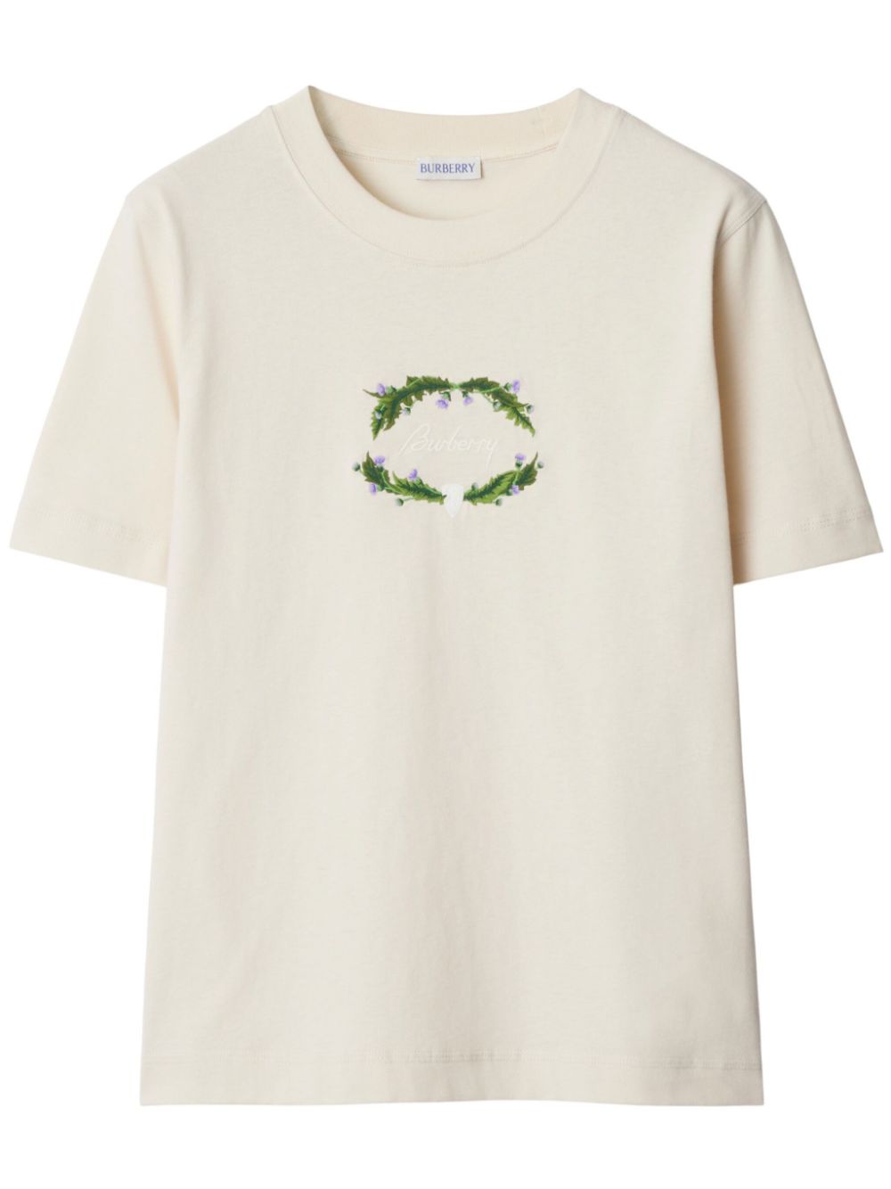 CAMISETA MC SIC NATURAL LOGO FLORES