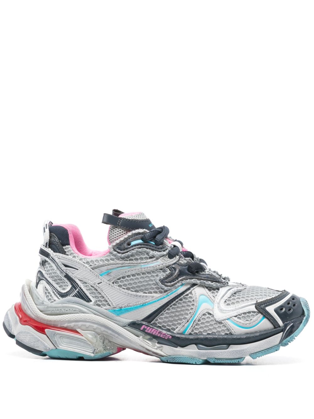 SNEAKER RUNNER2 GRIS AZUL ROSA ROJO