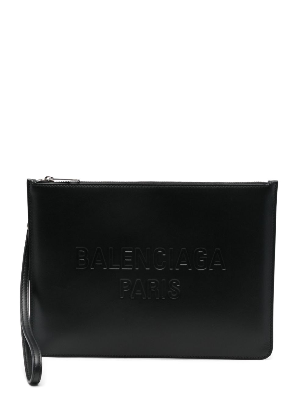 POUCH NEGRO LOGO RELIEVE ZIP METALICO