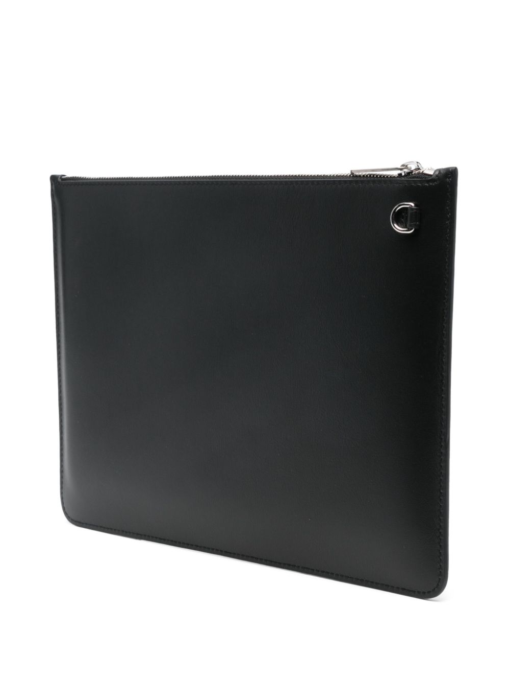 POUCH NEGRO LOGO RELIEVE ZIP METALICO