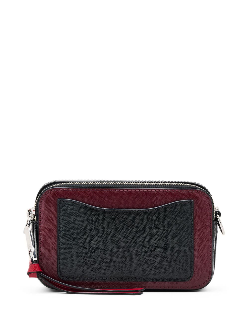 CROSSBODY SNAPSHOT PIEL GRANATE NEGRO