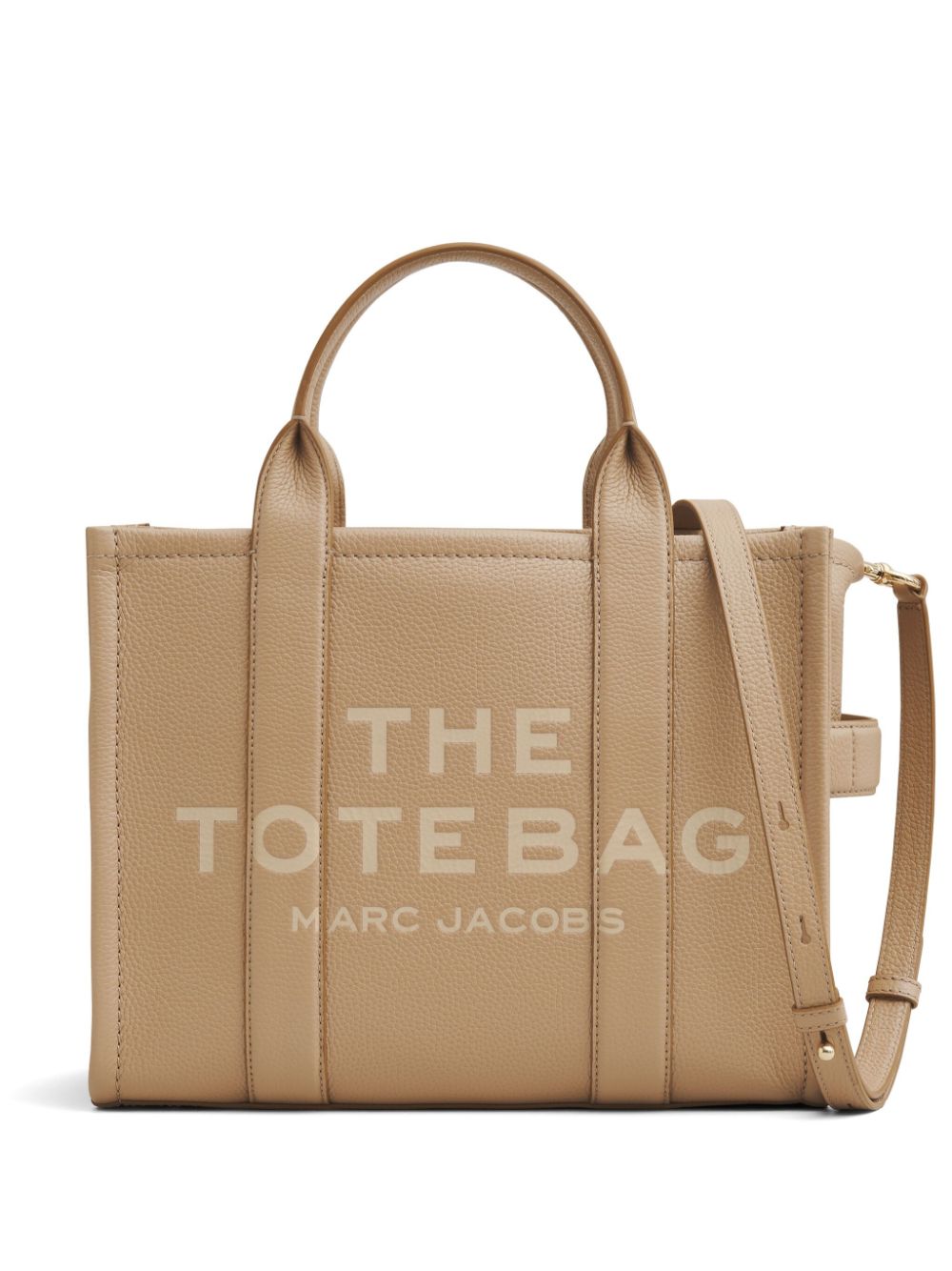 TOTE THE MEDIUM PIEL CAMEL LOGO