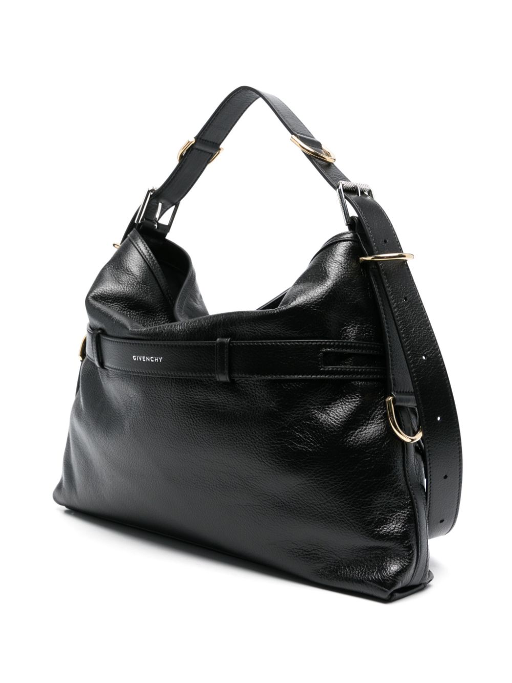 BOLSO VOYOU M NEGRO LOGO PLATEADO