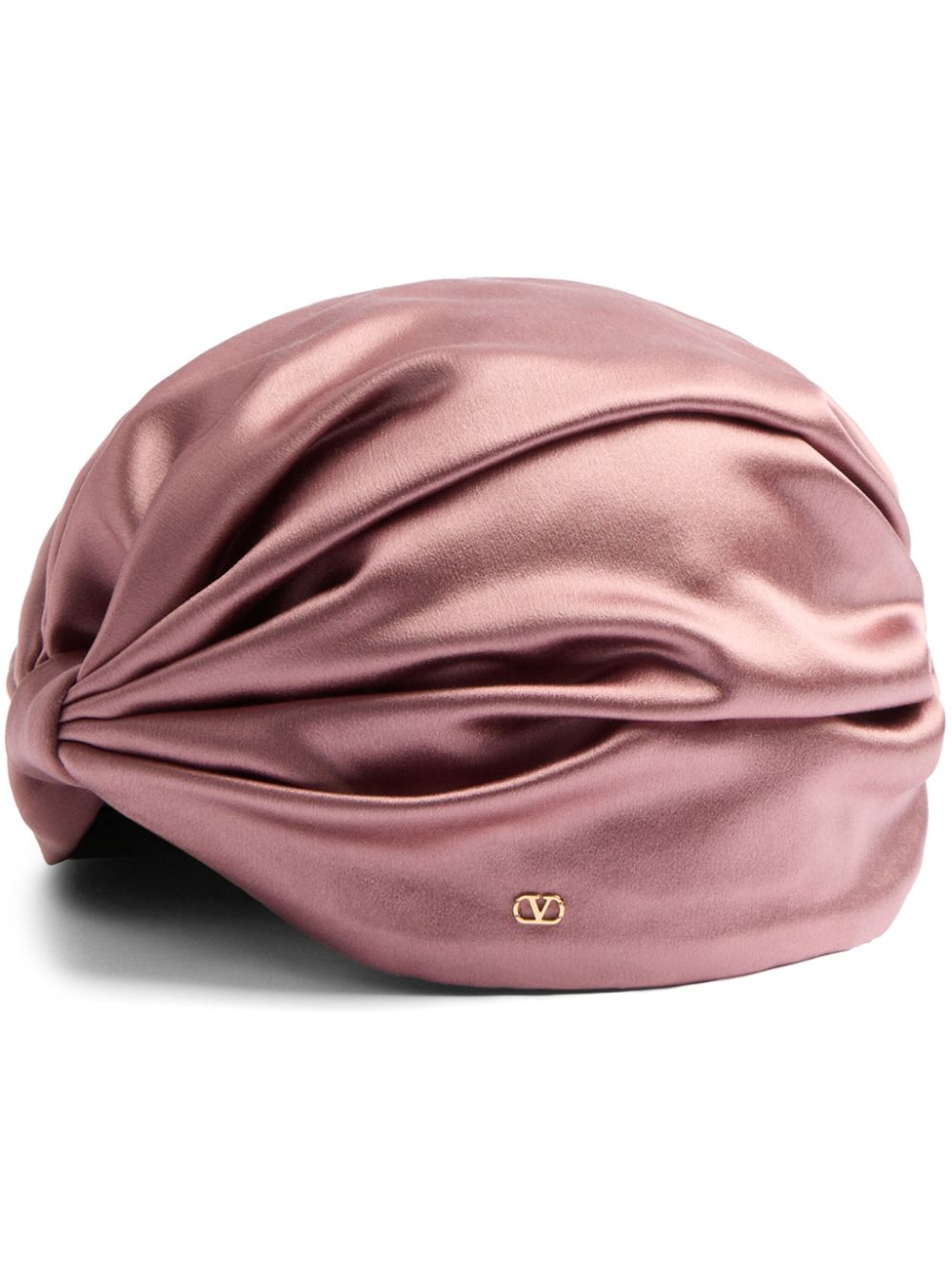 GORRO ROSA LAZO LOGO DORADO