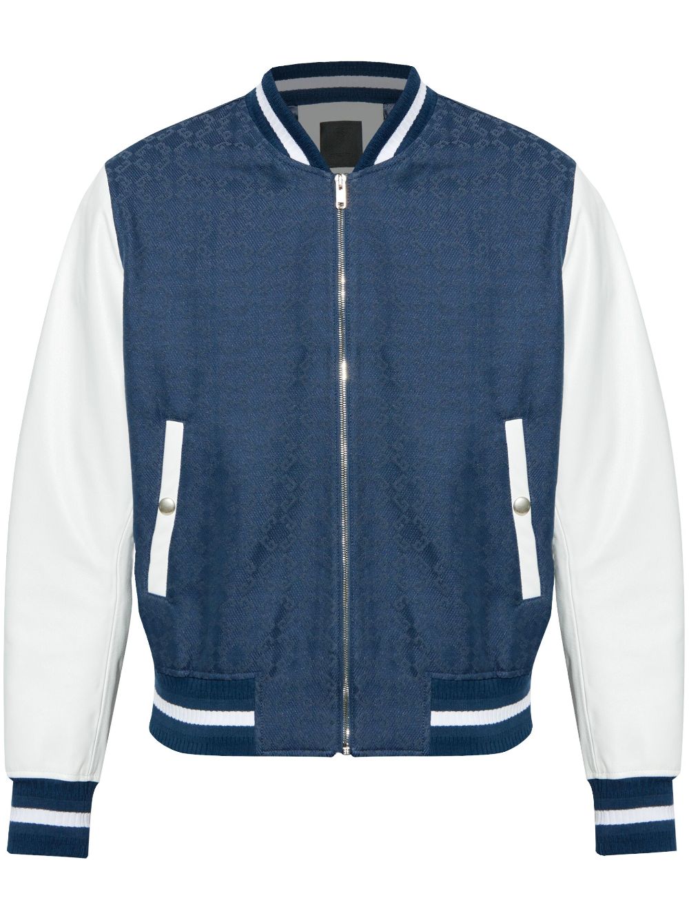 BOMBER VARSITY MARINO BLANCO ZIP