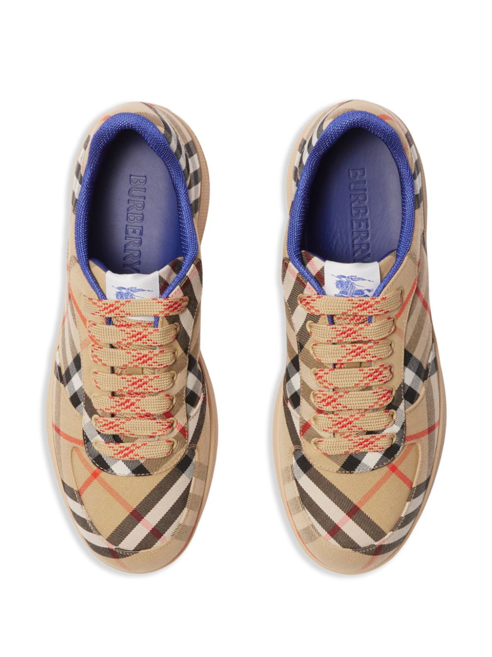 SNEAKER TERRACE BEIGE CAMEL CUADROS