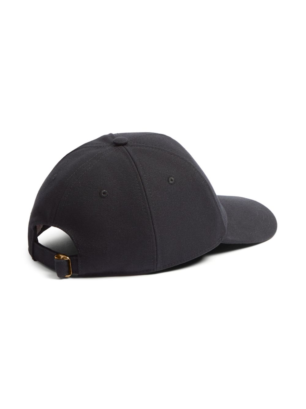 GORRA BASEBALL NEGRA LOGO BEIGE BORDADO