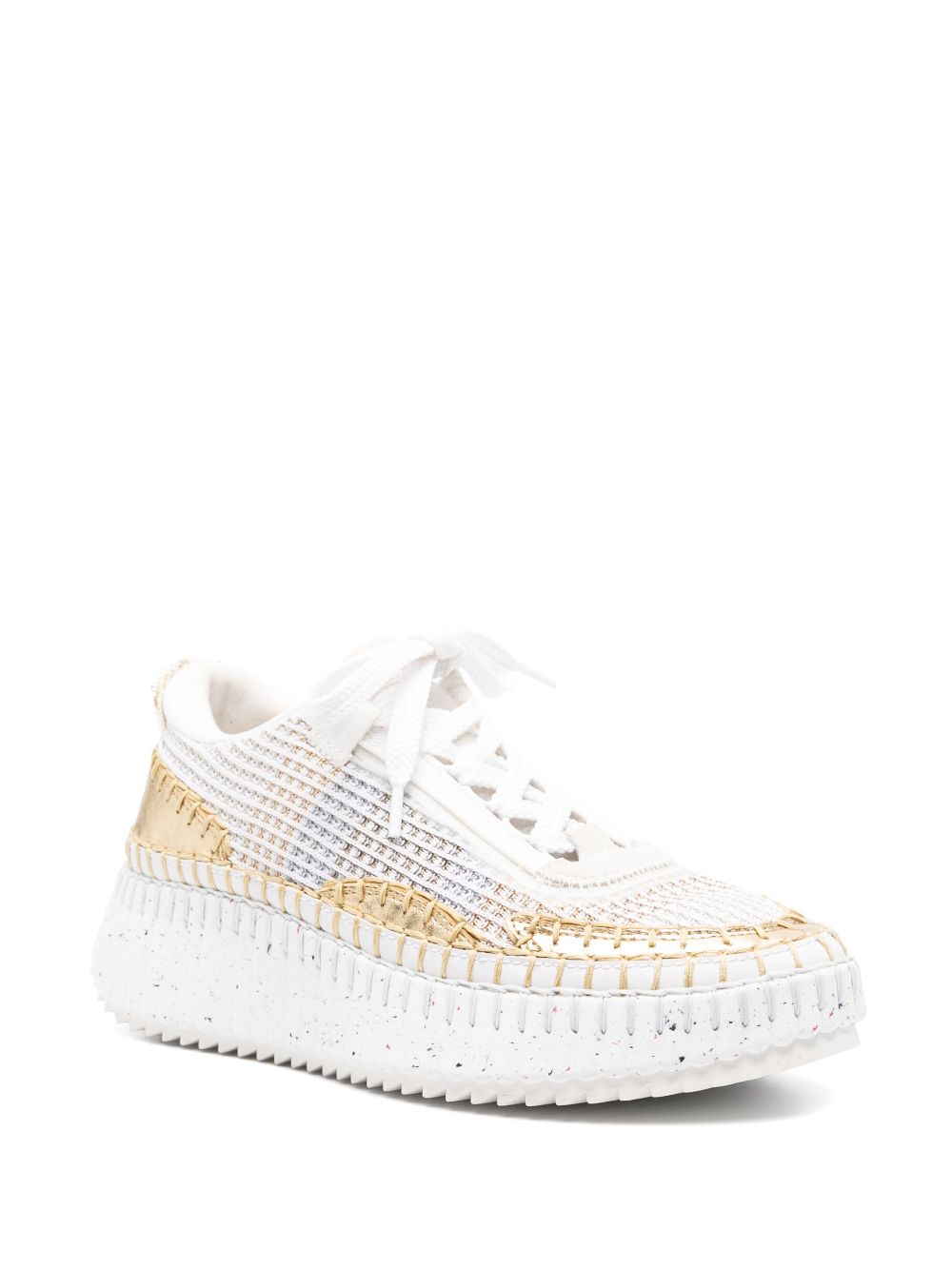 SNEAKER BLANCO DORADO