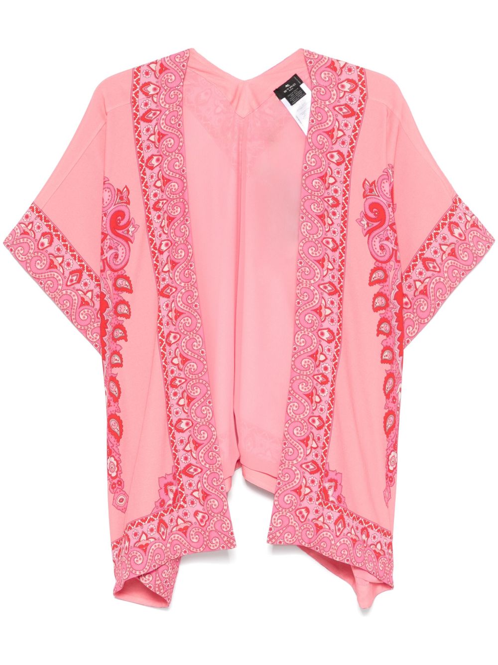 PONCHO ROSA ESTAMPADO AMEBAS