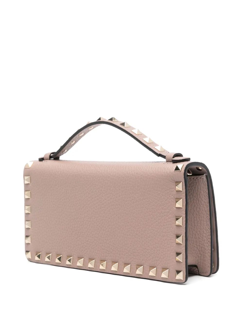 CROSSBODY ROCKSTUD TAUPE CADENA DORADA