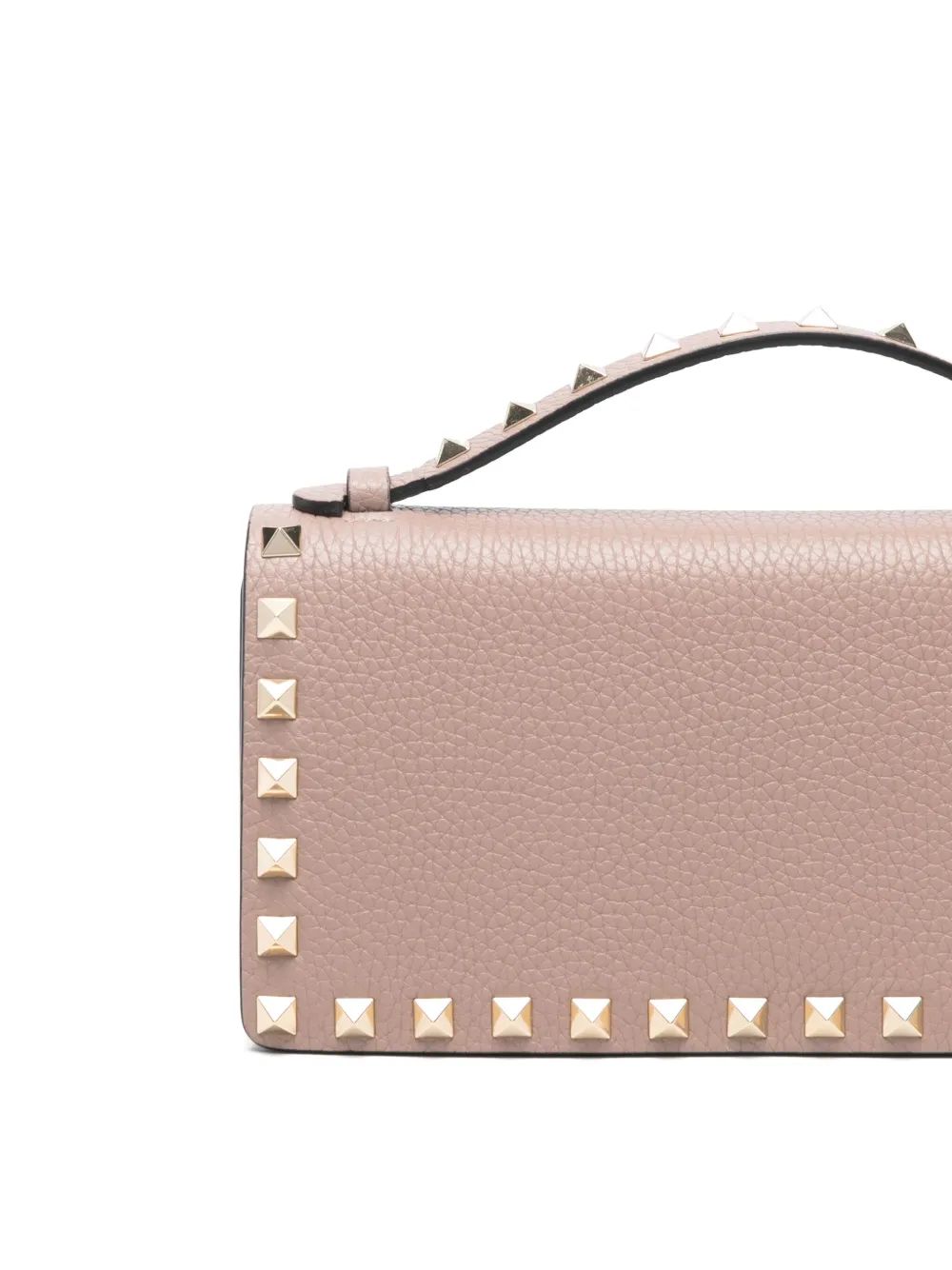 CROSSBODY ROCKSTUD TAUPE CADENA DORADA