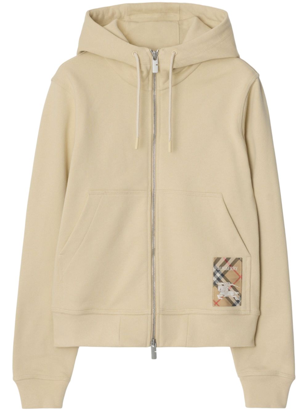 HOODIE FOR BEIGE LOGO BOLSILLO ZIP 