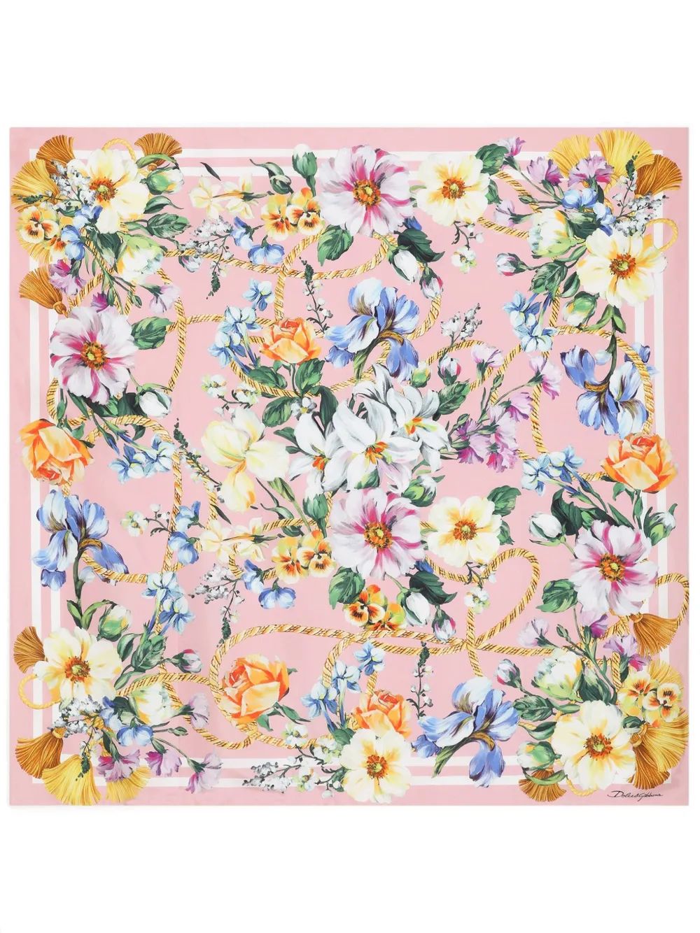 FOULARD ROSA ESTAMPADO GARDENIA