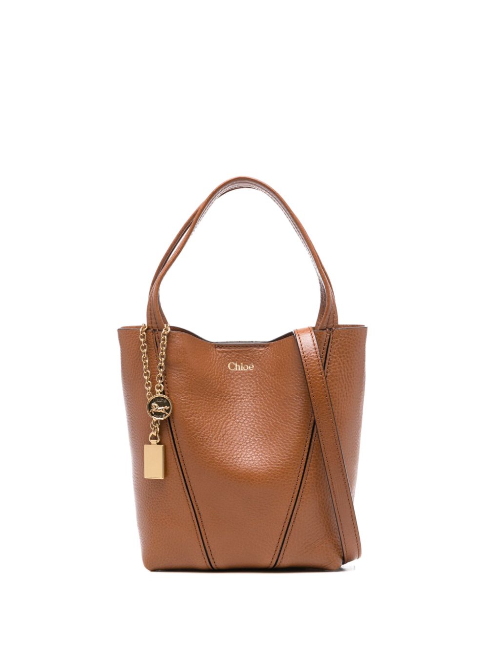 TOTE S MARRON LOGO DORADO