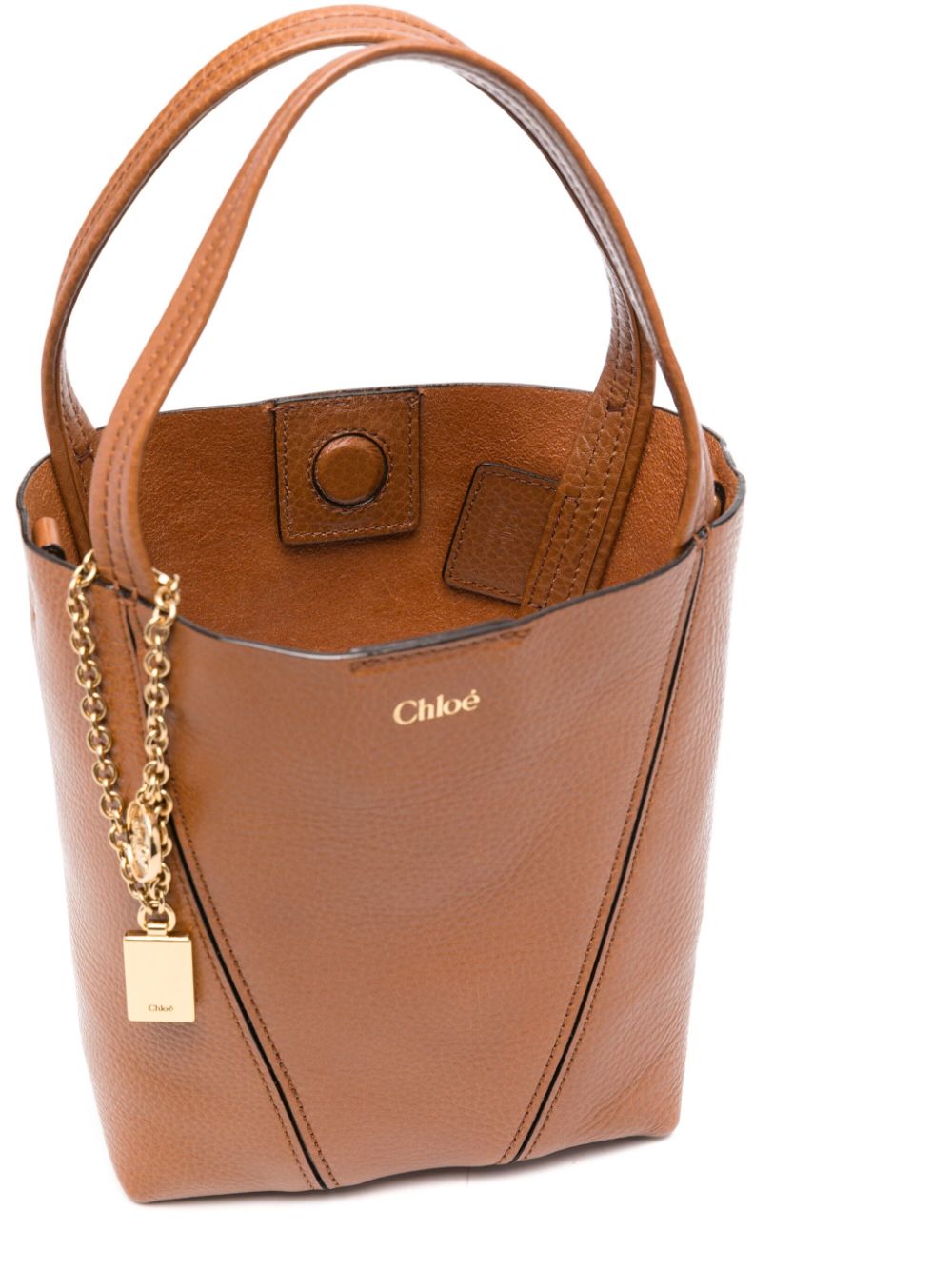 TOTE S MARRON LOGO DORADO