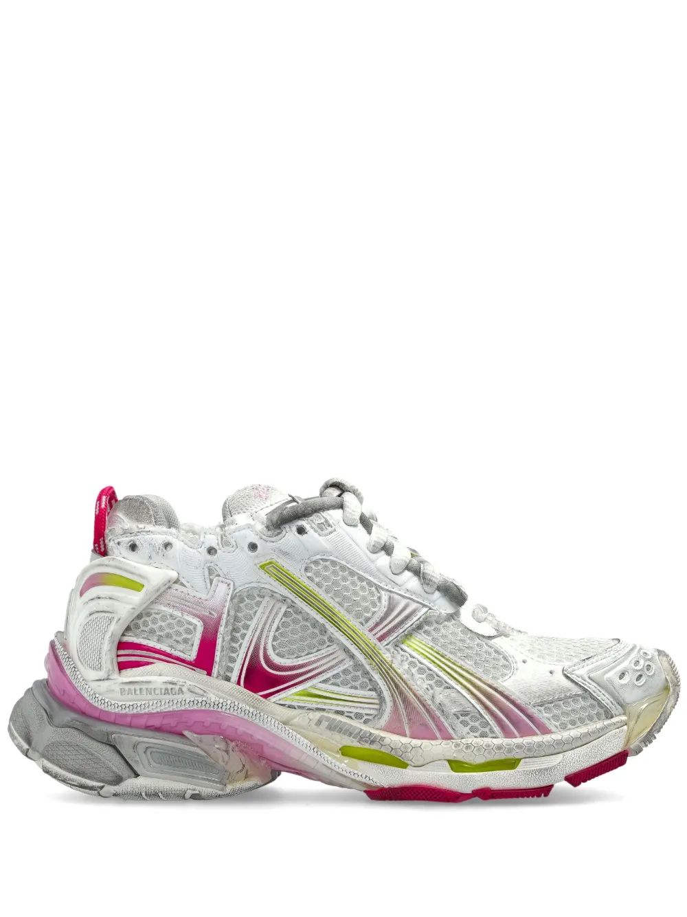 SNEAKER RUNNER BLANCO ROSA AMARILLO FLUO