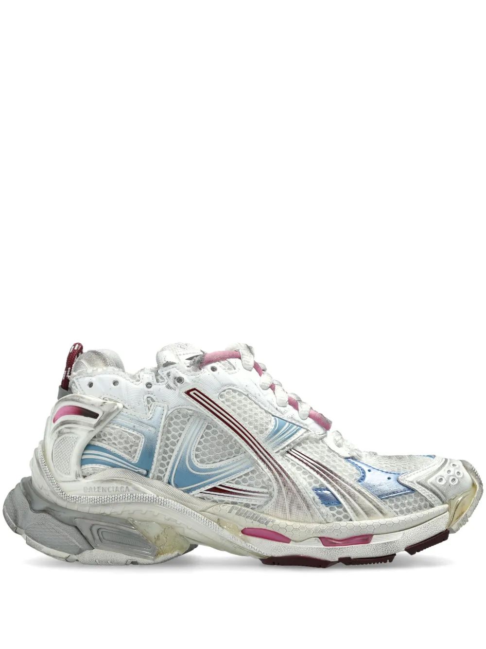 SNEAKER RUNNER BLANCO AZUL ROSA MARRON