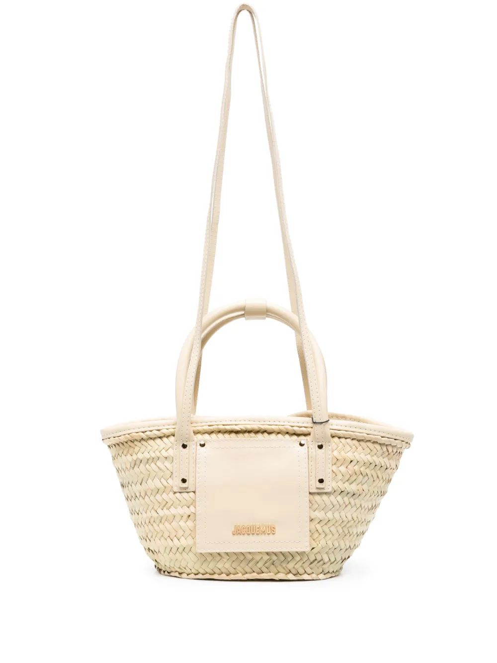 BOLSO LE PETIT PANIER NATURAL RAFIA LOGO