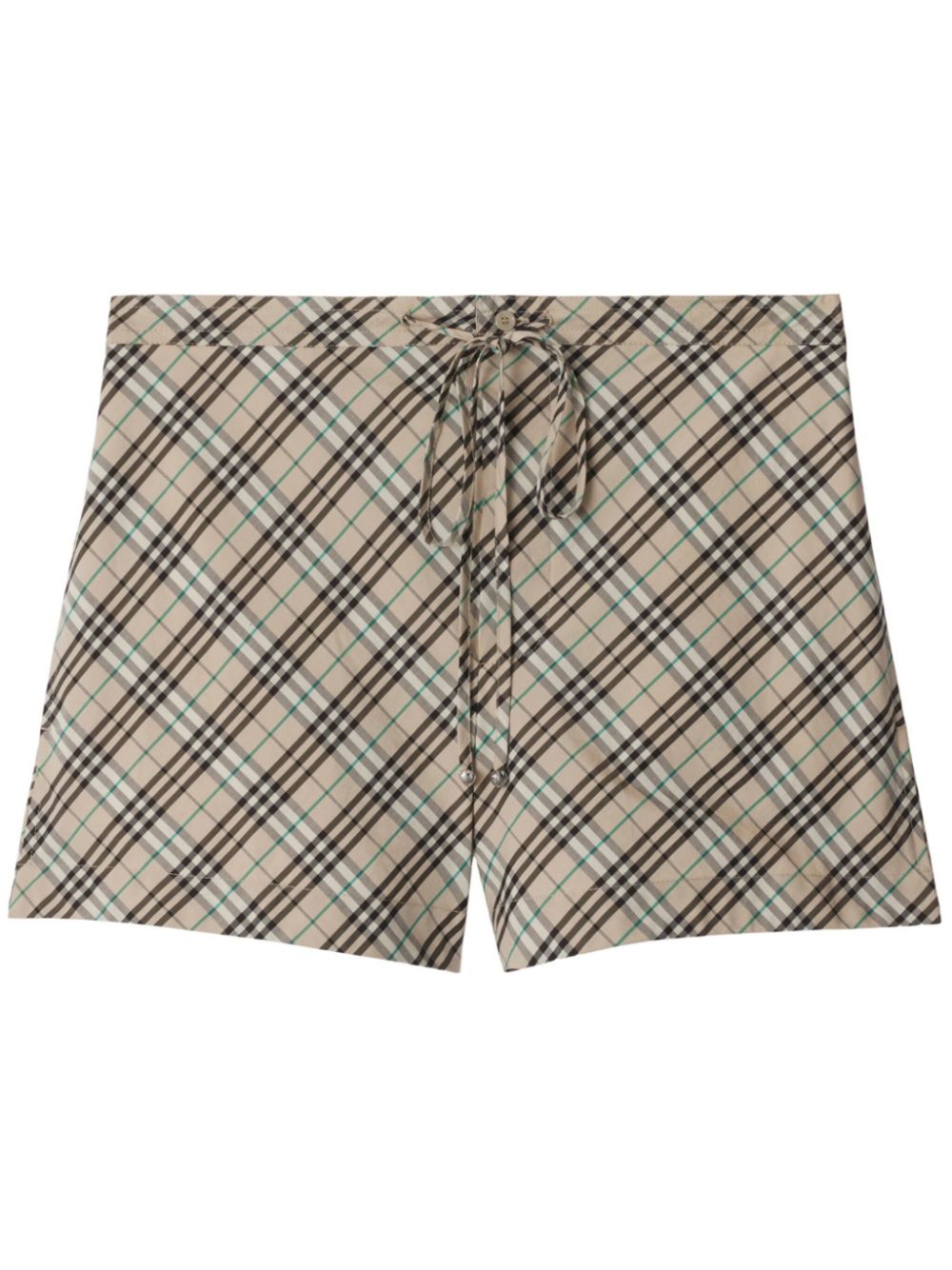 SHORT TEC GRIS MARRON VERDE CUADROS