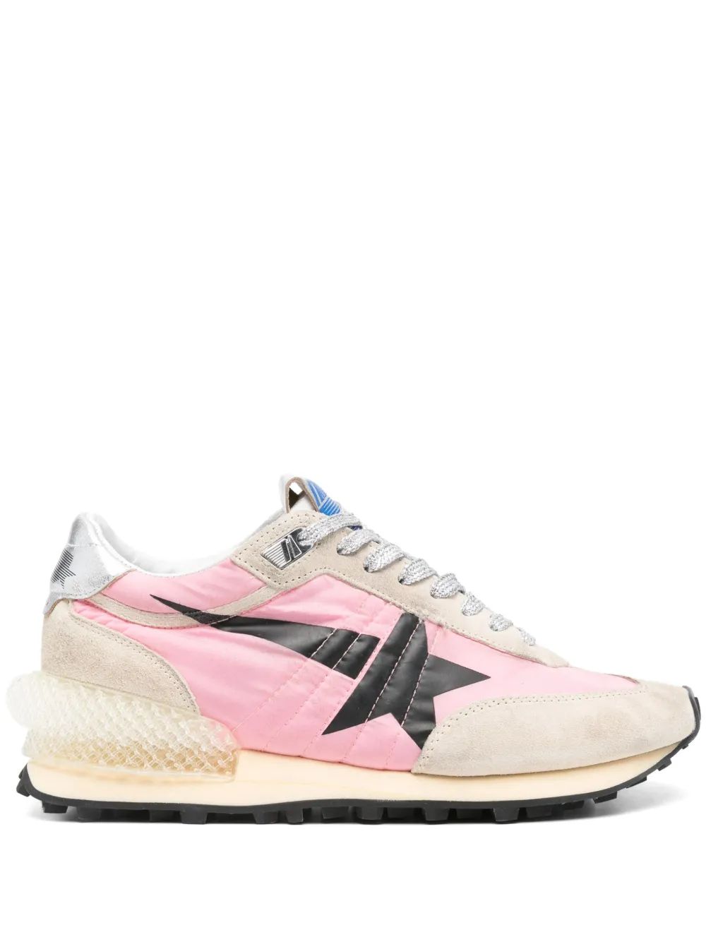 SNEAKER RUNNING ROSA NEGRO BEIGE