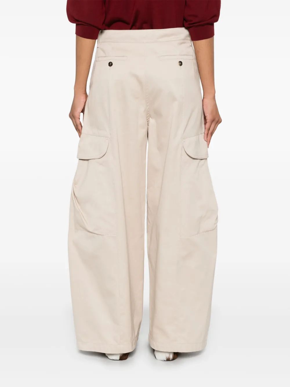 PANTALON COULOTTE ROSATEA CARGO BEIGE