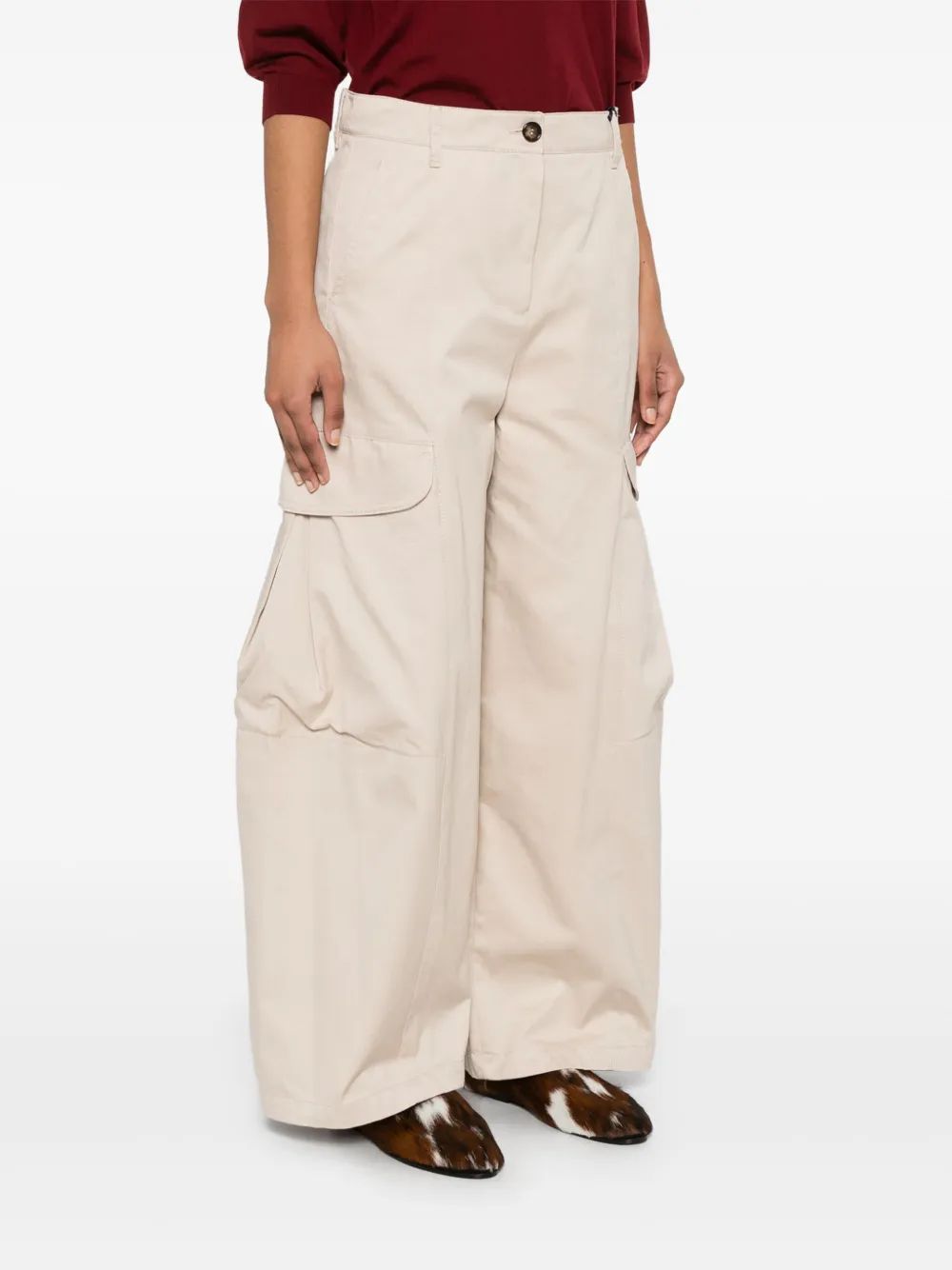 PANTALON COULOTTE ROSATEA CARGO BEIGE