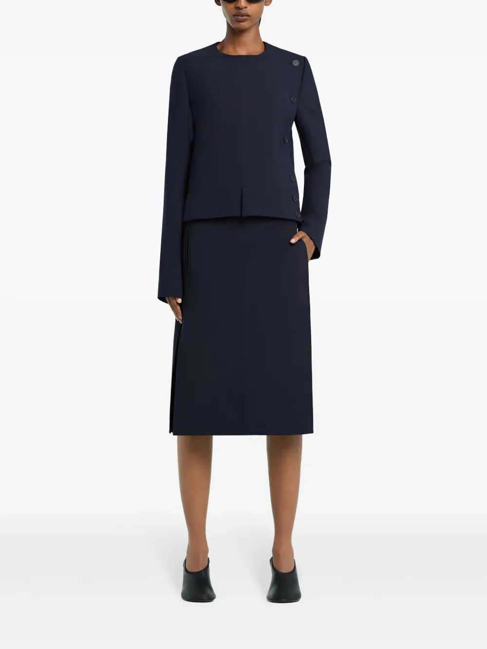 FALDA MIDI MARINO