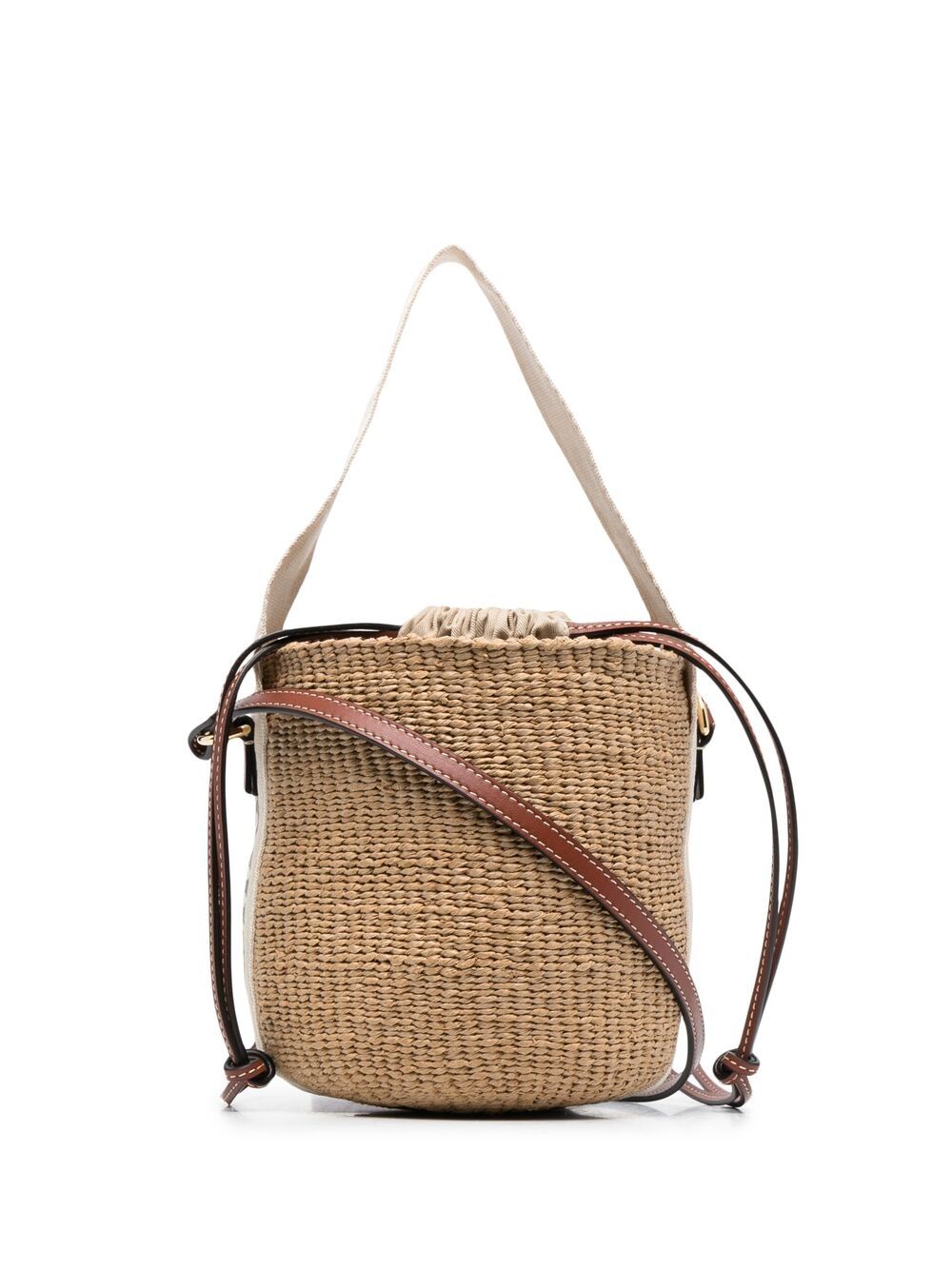 BOLSO CESTO S RAFIA NATURAL LOGO NEGRO