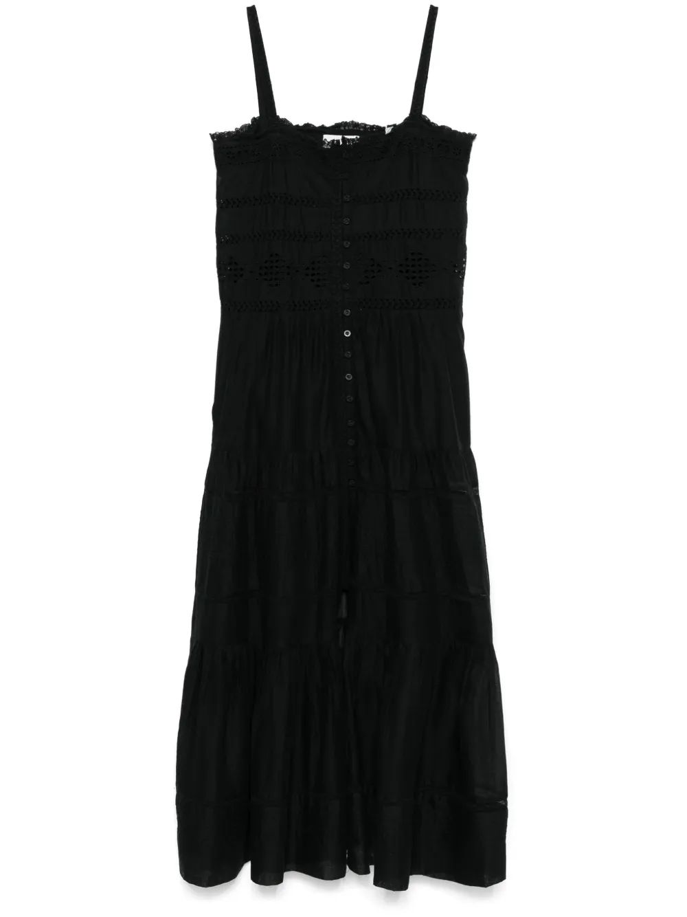 VESTIDO TIRANTES DIVINE NEGRO BORDADO