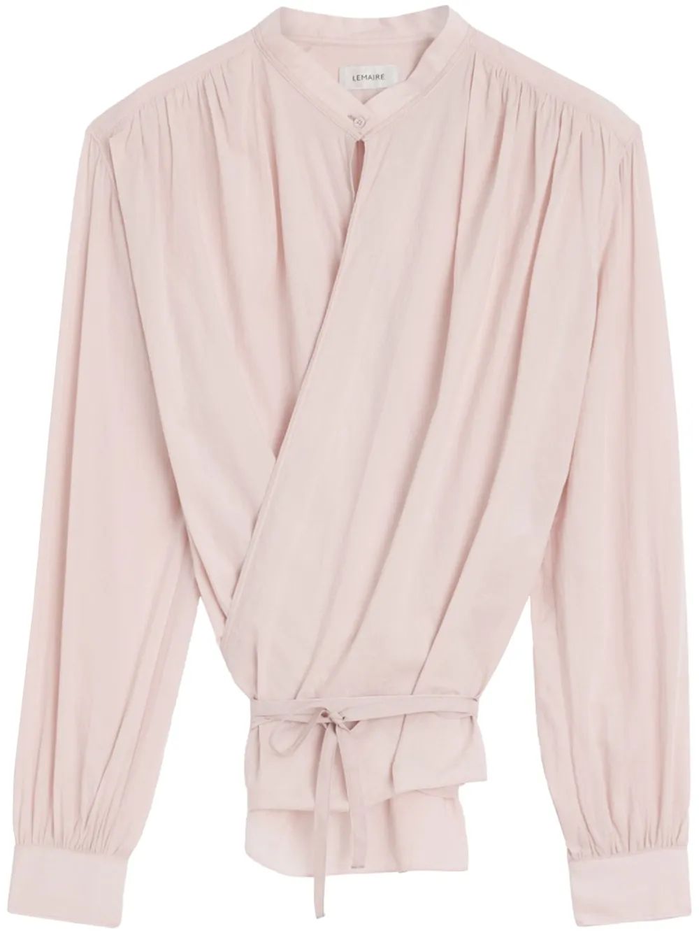 BLUSA WRAP BEIGE CLARO