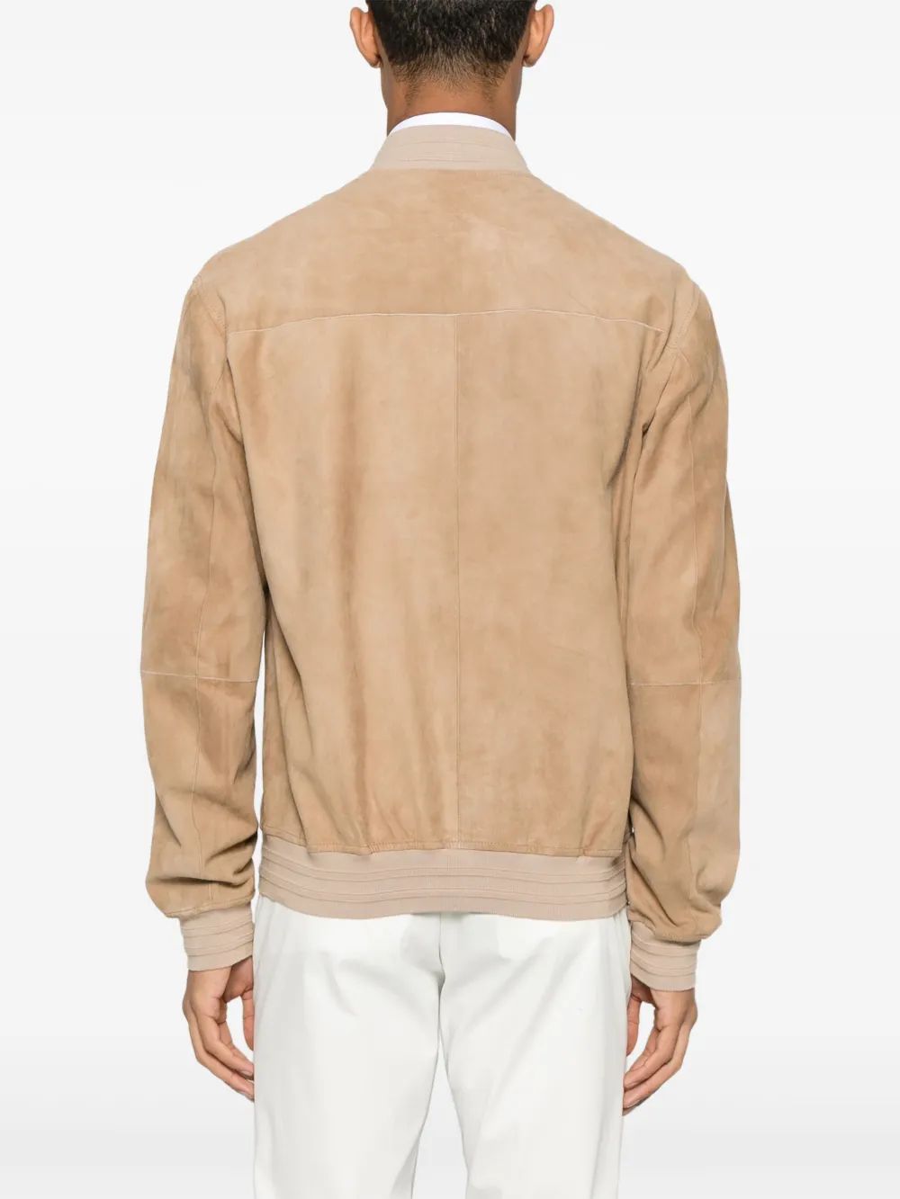 CAZADORA BEIGE ZIP METAL