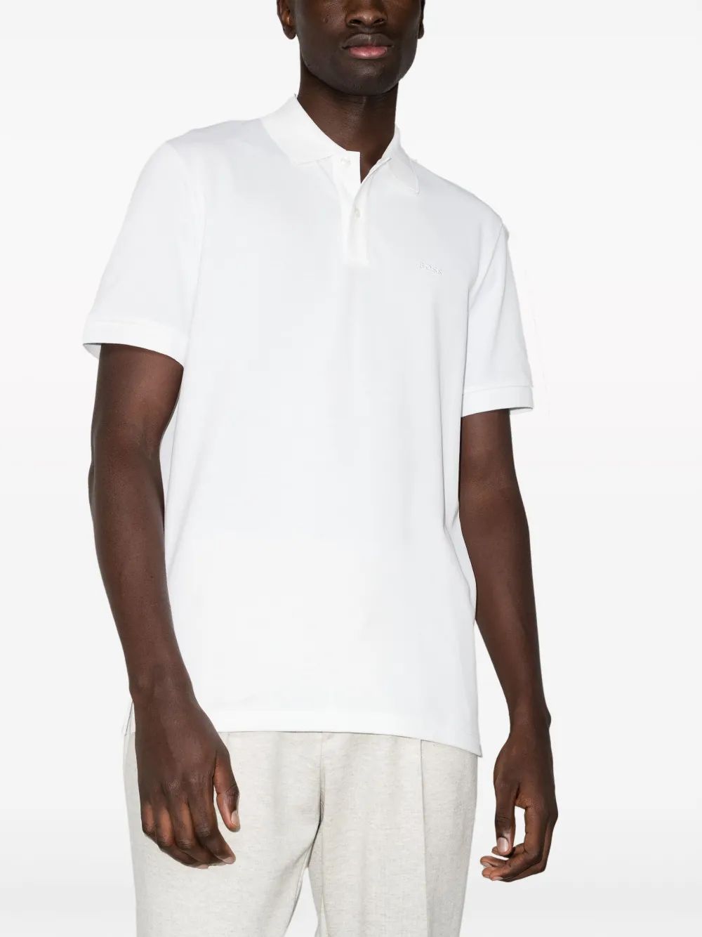 POLO MC PALLAS BLANCO LOGO BORDADO