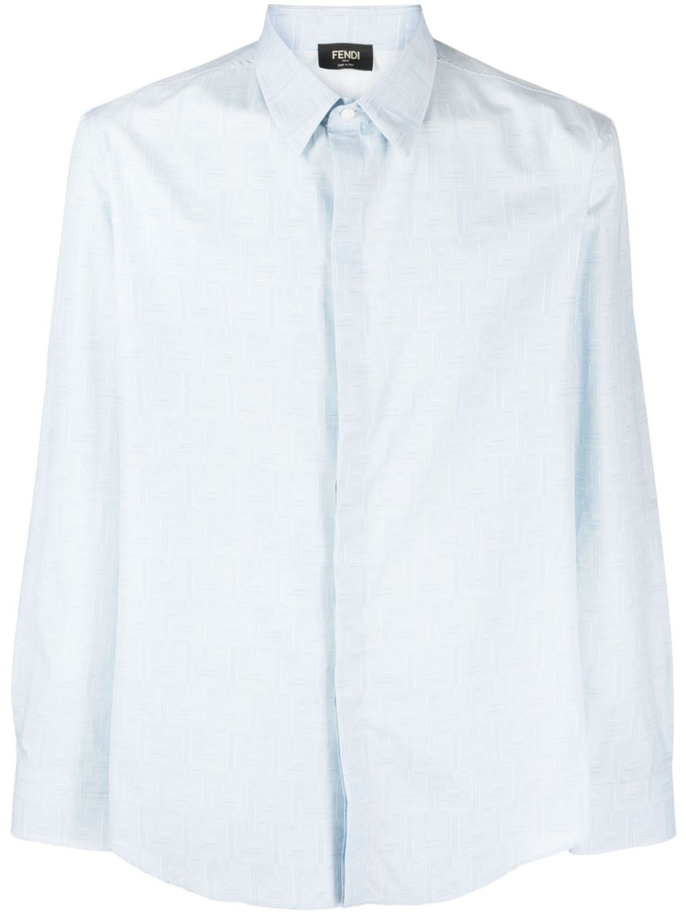 CAMISA BLANCA CELESTE MONOGRAMA