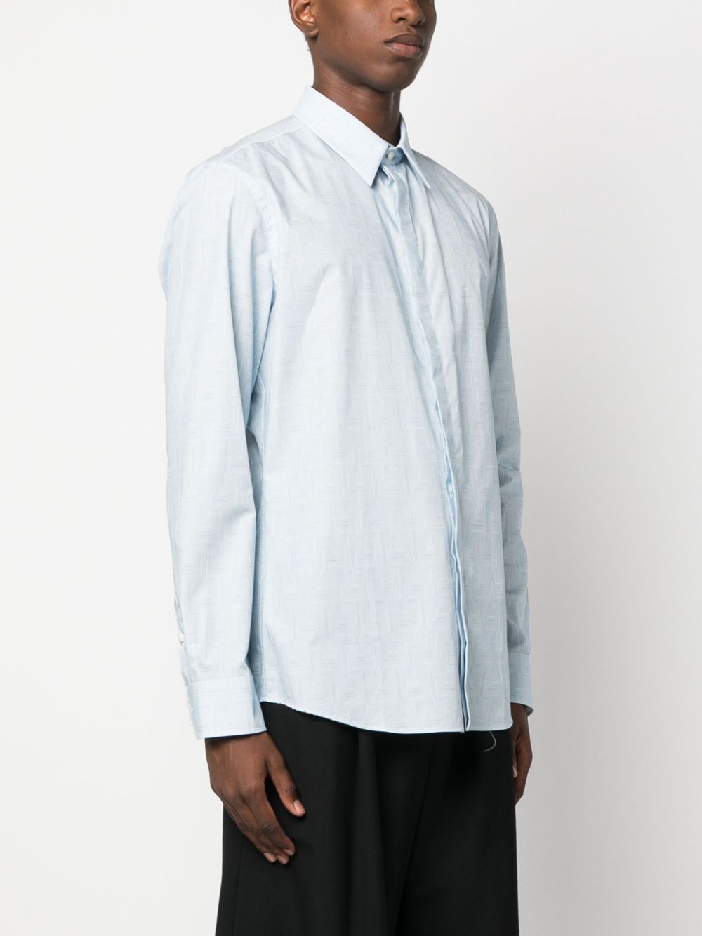 CAMISA BLANCA CELESTE MONOGRAMA