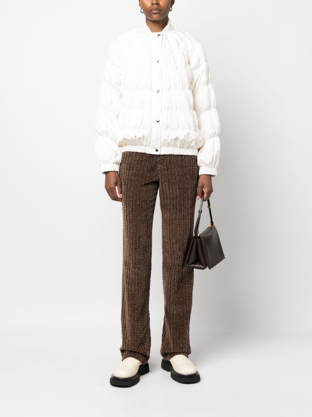 BOMBER BEIGE FRUNCIDA