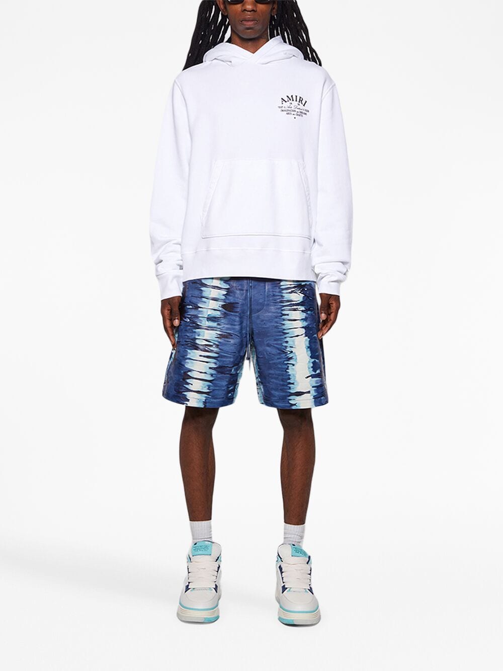 HOODIE ARTS DISTRICT BLANCO LOGO NEGRO