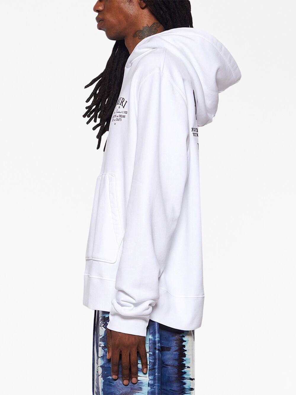 HOODIE ARTS DISTRICT BLANCO LOGO NEGRO