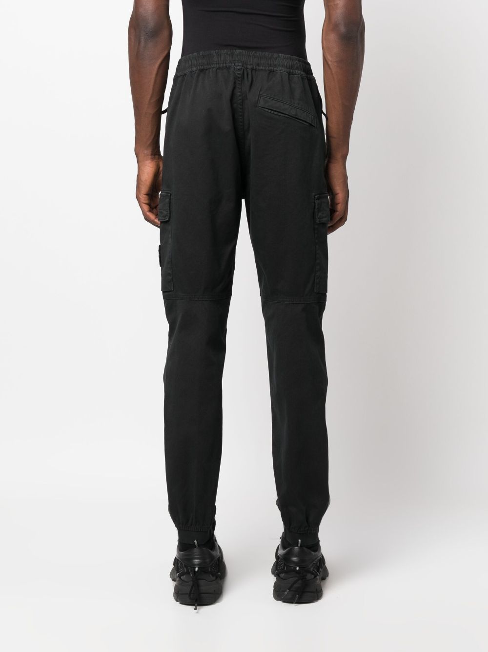 PANTALON CARGO NEGRO CINTURA ELASTICA