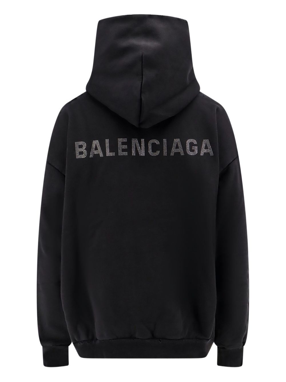 HOODIE NEGRO WASHED LOGO GRIS