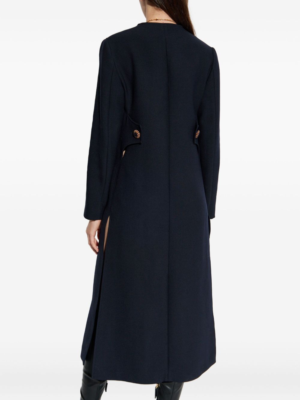 ABRIGO MARINO LARGO 2 BOTONES