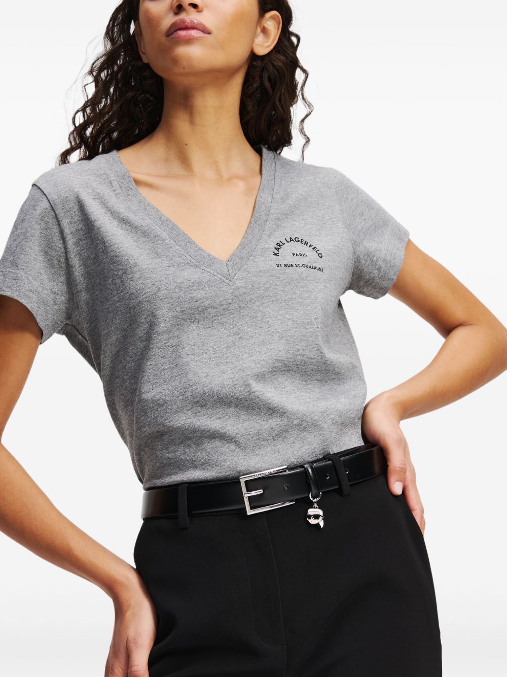 CINTURON NEGRO HEBILLA PLATEADA