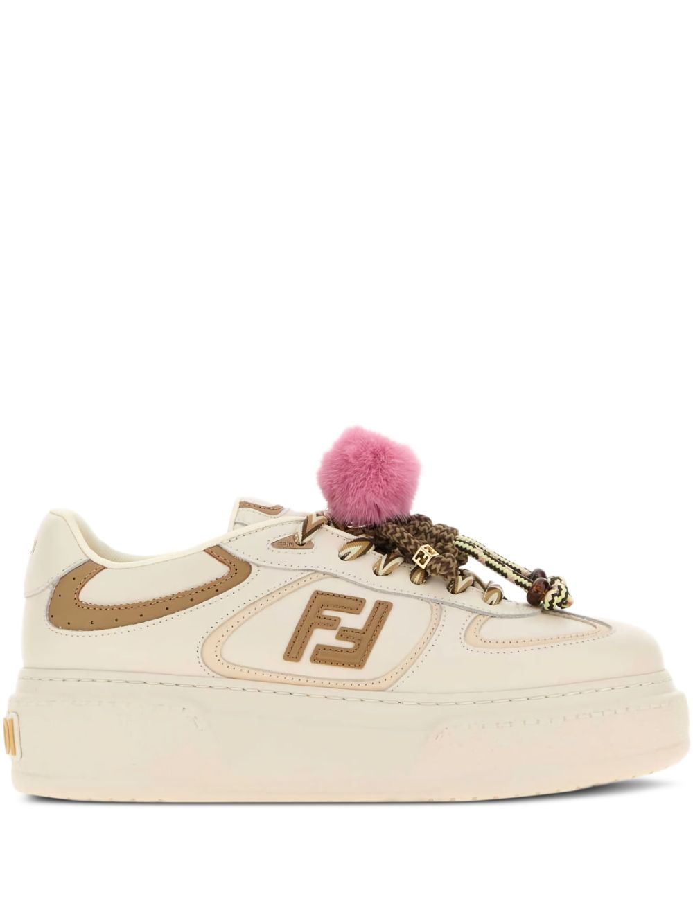 SNEAKER MATCH NUDE DETALLE PONPON ROSA