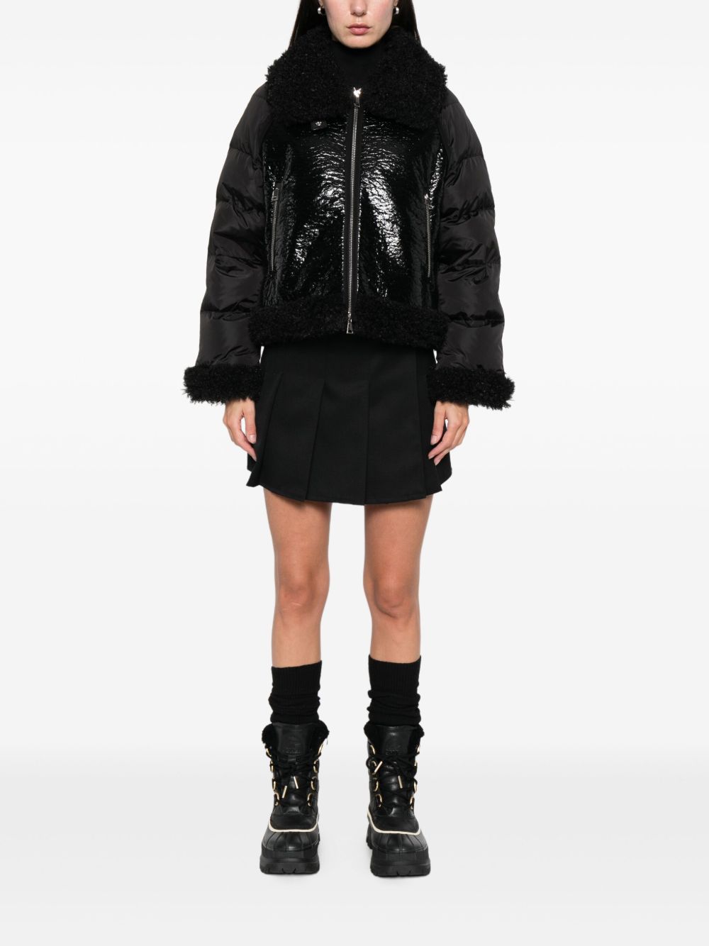 CAZADORA RUBROUK NEGRA CUELLO PELO