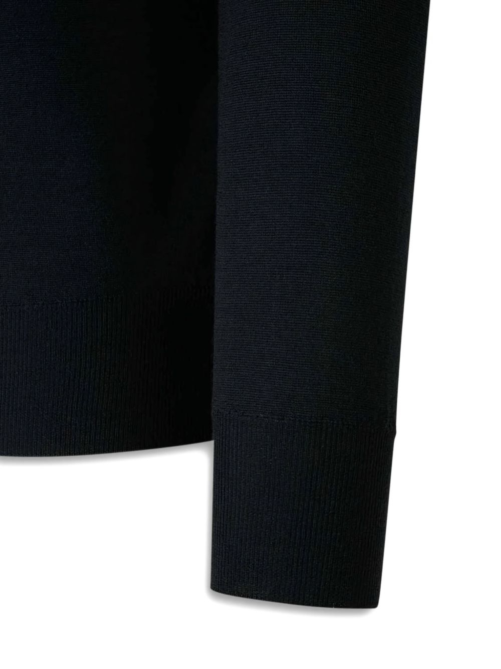 POLO ML NEGRO LANA VIRGEN