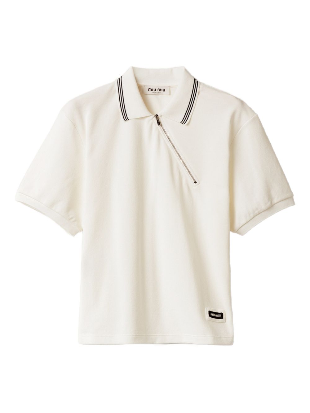 POLO MC PIQUET BLANCO ZIP...