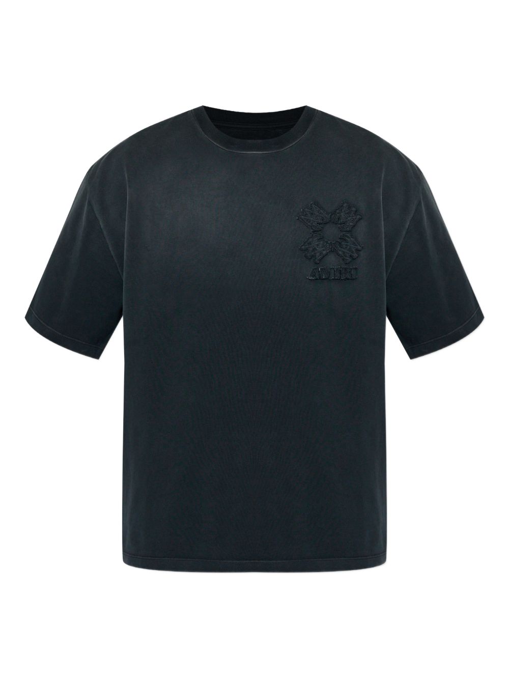 CAMISETA MC NEGRA WASHED LOGO RELIEVE