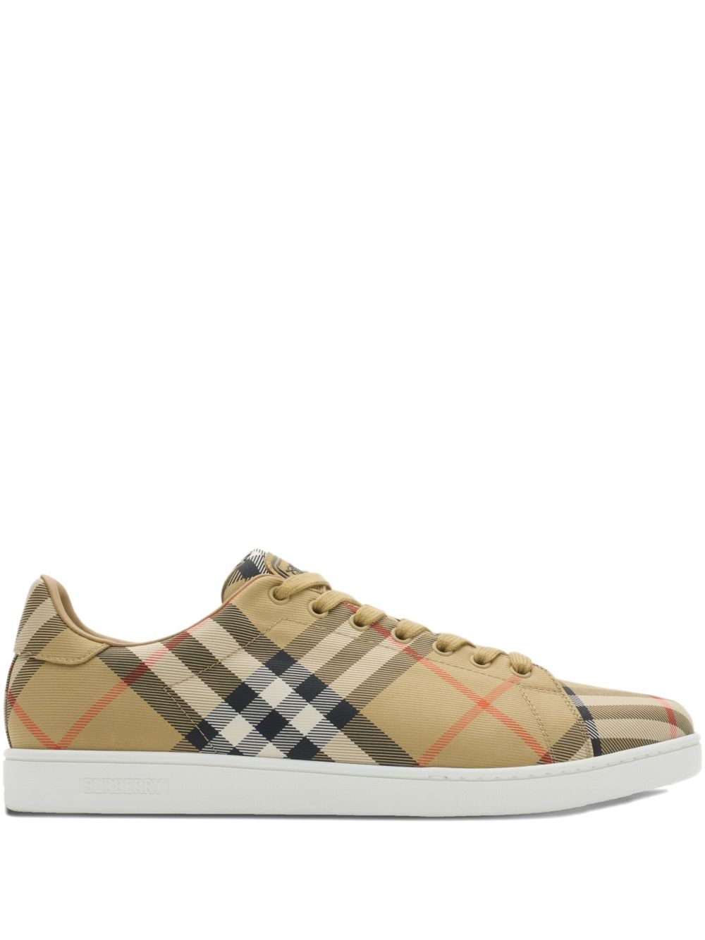 SNEAKER MFSET CAMEL CUADROS SUELA BLANCA