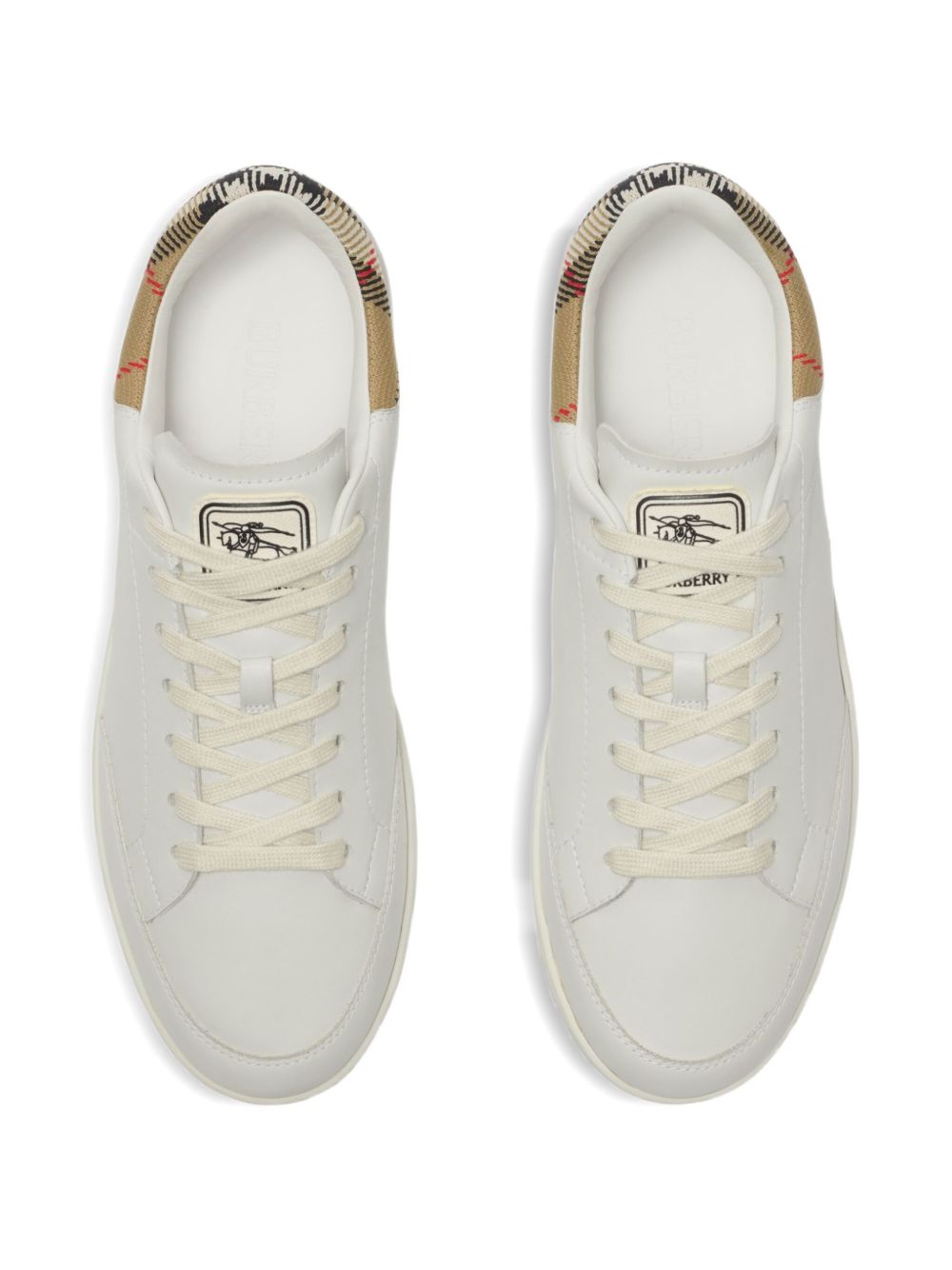 SNEAKER MFSET BLANCO TALON CAMEL CUADROS